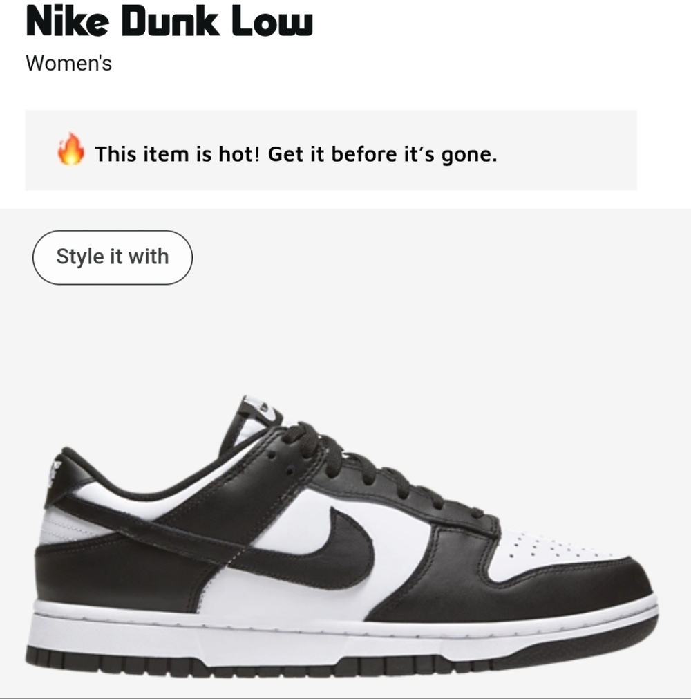 Nike Women's Black and White Sneakers